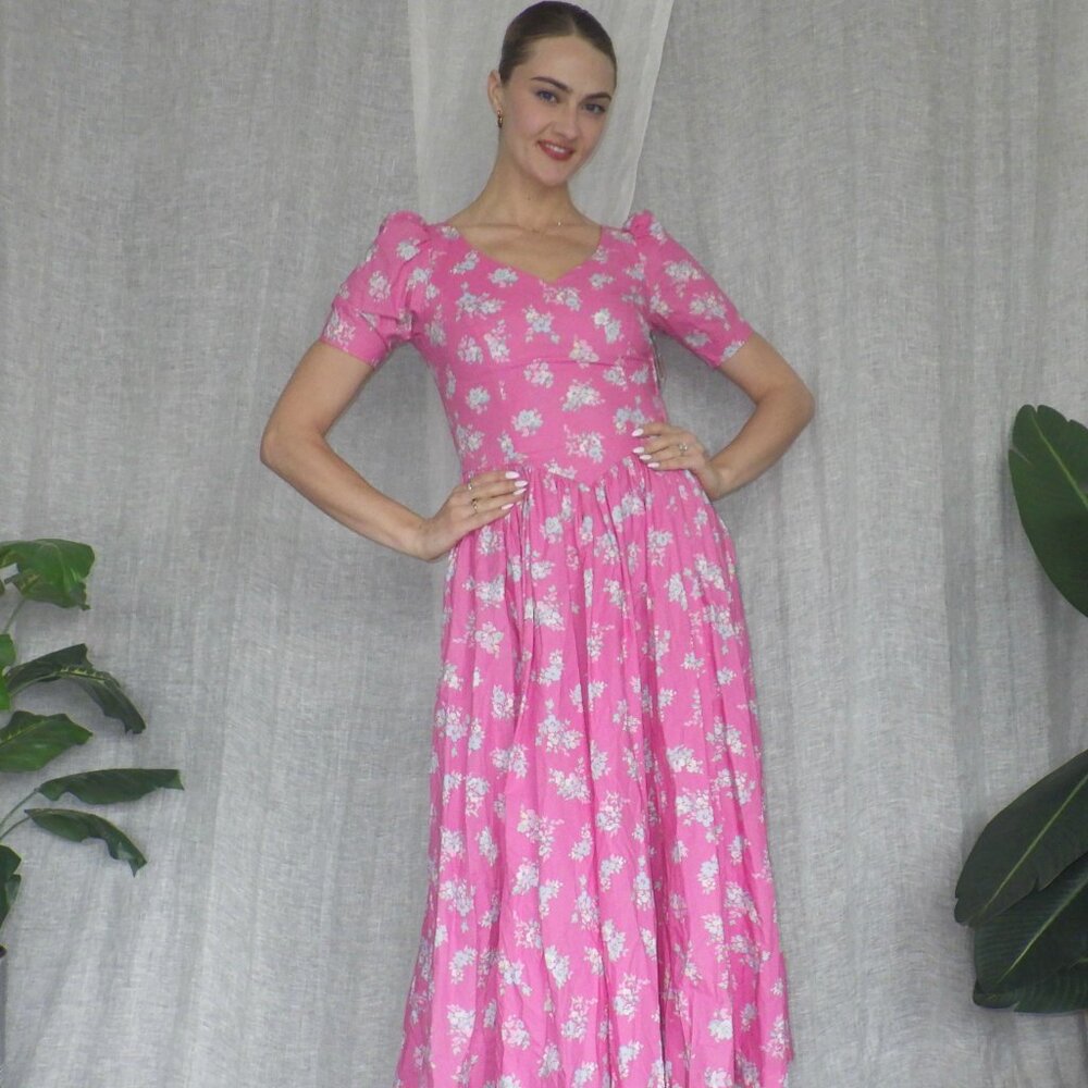 Vintage Laura Ashely Dress  (price adjusted for slight tearing at 2 seams)
